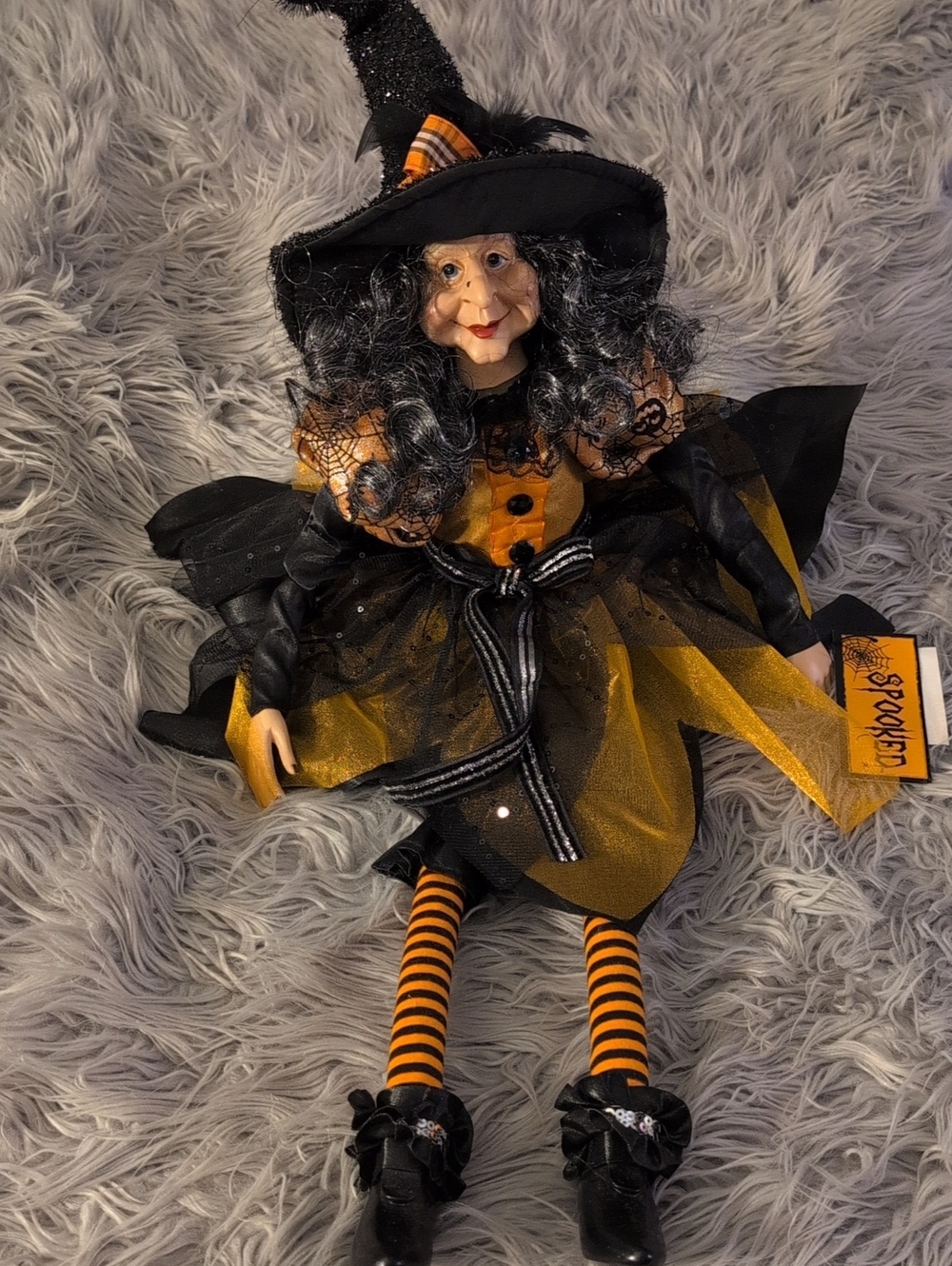 NWT  Halloween Witch Shelf Sitter🎃🧡👻🖤🍁